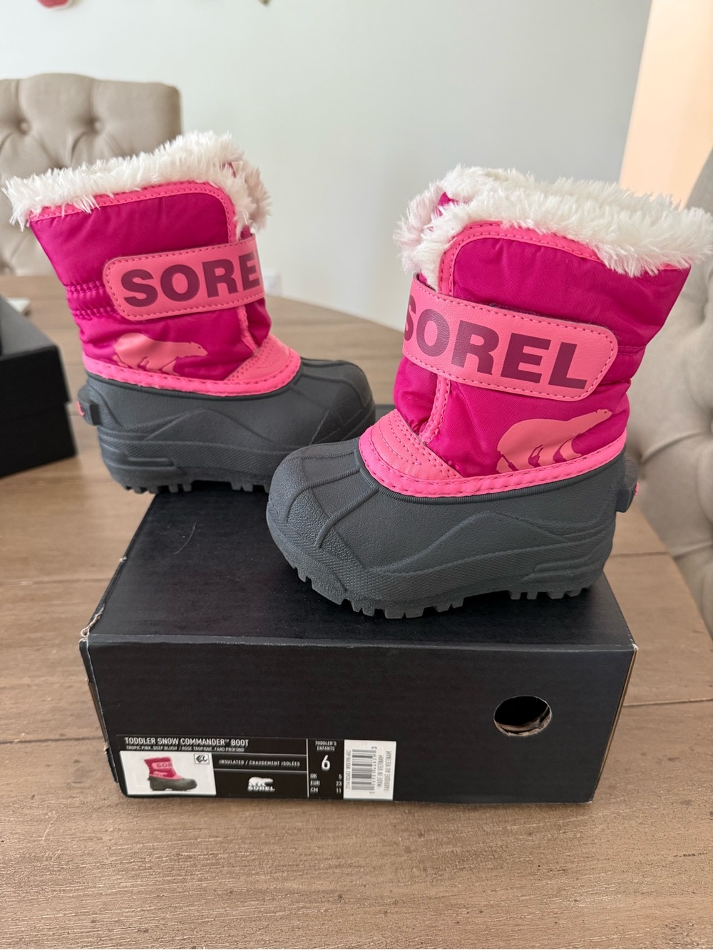 Kids Pink Winter Boots